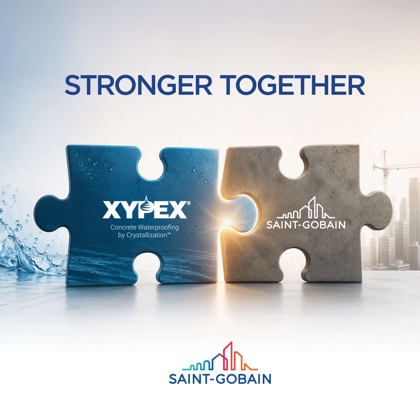 Saint-Gobain finalizează preluarea Xypex: hidroizolații cristaline pentru beton